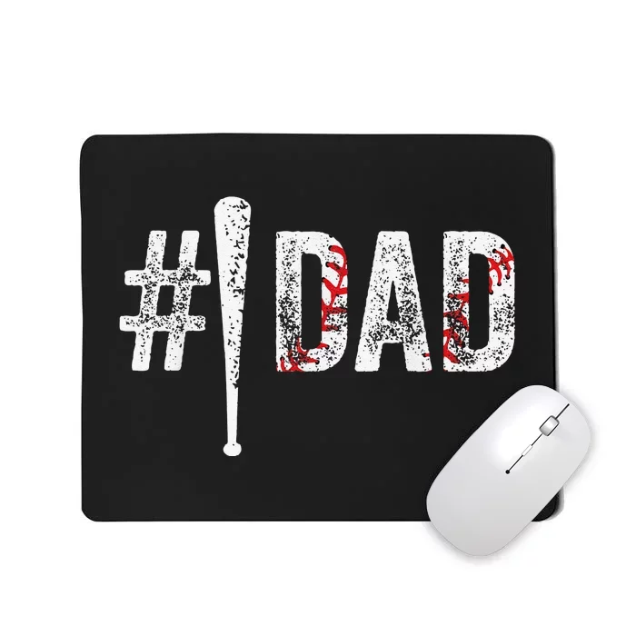 Number One Baseball Dad Funny Fathers Day Mousepad