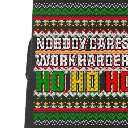 Nobody Care Work Hardy Ugly Christmas Sweater Doggie 3-End Fleece Hoodie