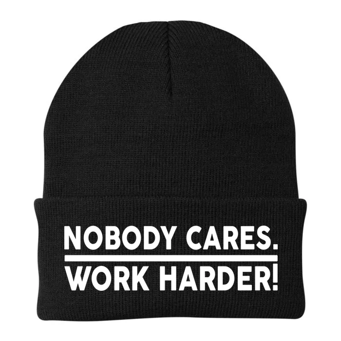 Nobody Cares Work Harder meme Knit Cap Winter Beanie