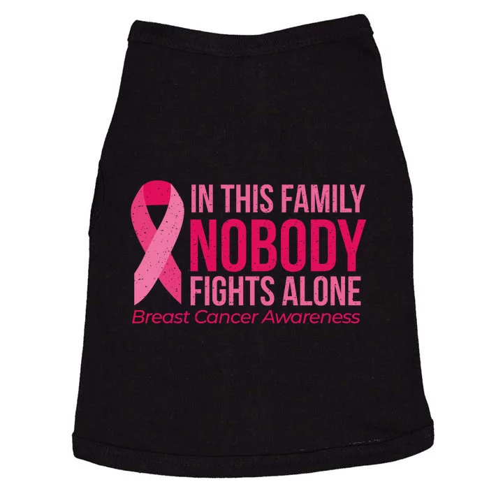 Nobody Fights Alone Breast Cancer Doggie Tank