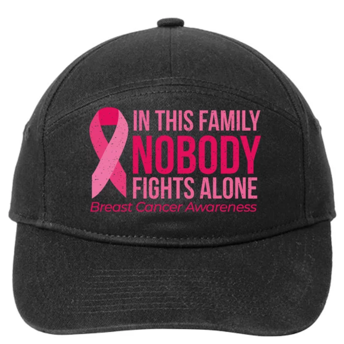 Nobody Fights Alone Breast Cancer 7-Panel Snapback Hat