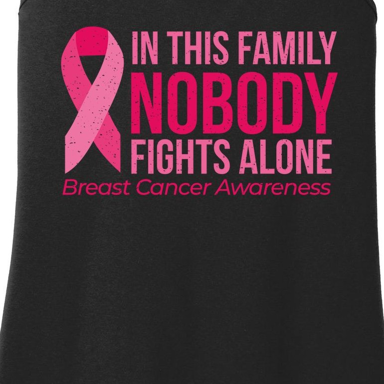 Nobody Fights Alone Breast Cancer Ladies Essential Tank