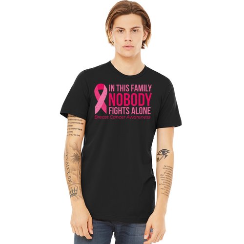 Nobody Fights Alone Breast Cancer Premium T-Shirt