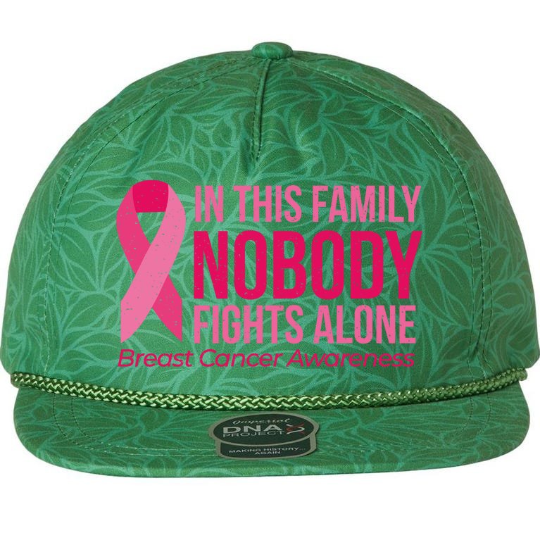 Nobody Fights Alone Breast Cancer Aloha Rope Hat