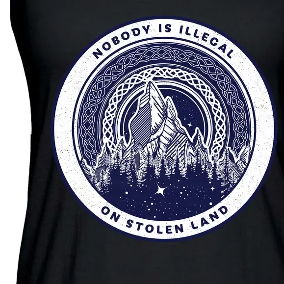 Nobody Is Illegal On Stolen Land Ladies Essential Flowy Tank