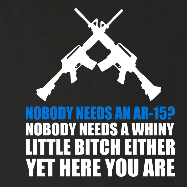 Nobody Needs An AR-15 Rifle Pro Gun Rights Toddler Long Sleeve Shirt