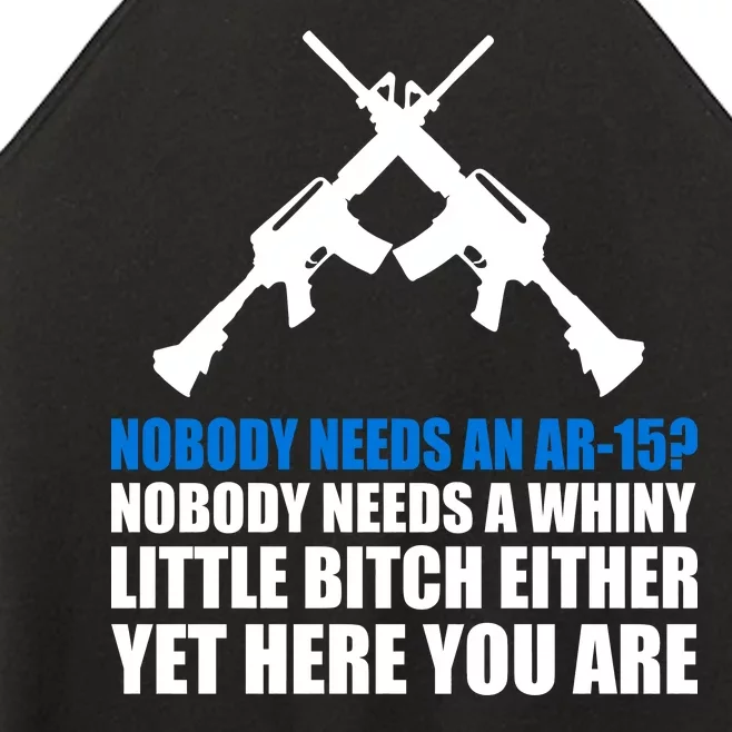 Nobody Needs An AR-15 Rifle Pro Gun Rights Women’s Perfect Tri Rocker Tank