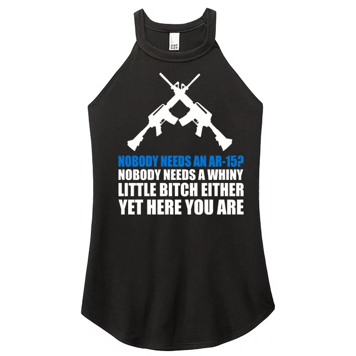 Nobody Needs An AR-15 Rifle Pro Gun Rights Women’s Perfect Tri Rocker Tank