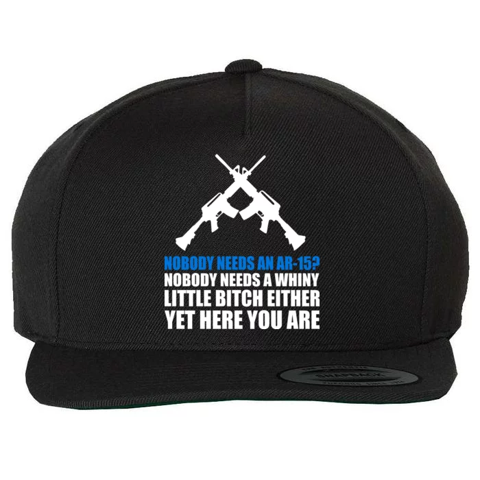 Nobody Needs An AR-15 Rifle Pro Gun Rights Wool Snapback Cap