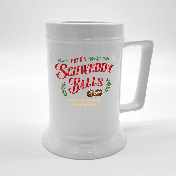 No One Can Resist My Schweddy Balls! Funny Christmas Design Front & Back Beer Stein