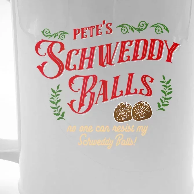 No One Can Resist My Schweddy Balls! Funny Christmas Design Front & Back Beer Stein