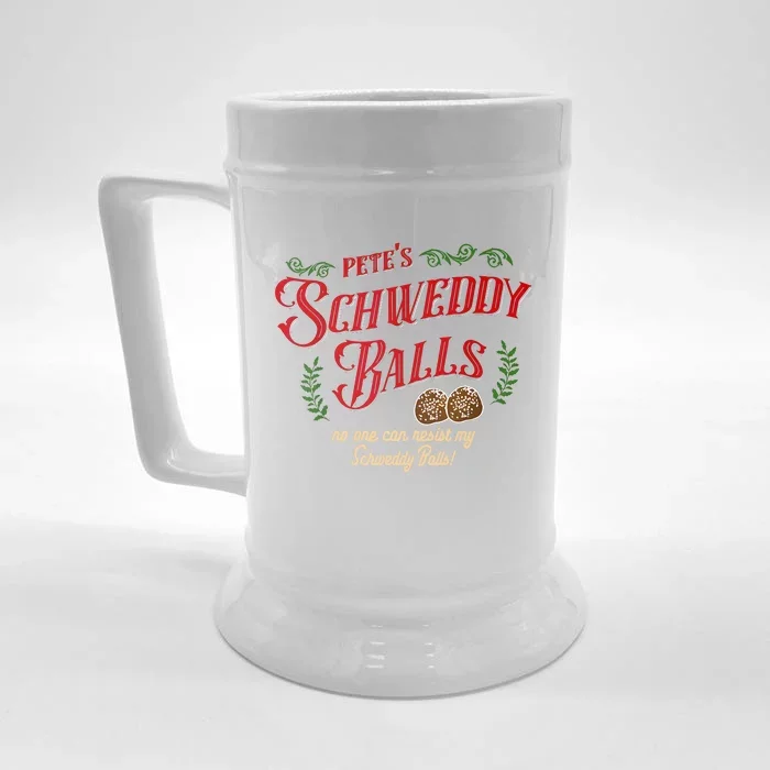 No One Can Resist My Schweddy Balls! Funny Christmas Design Front & Back Beer Stein