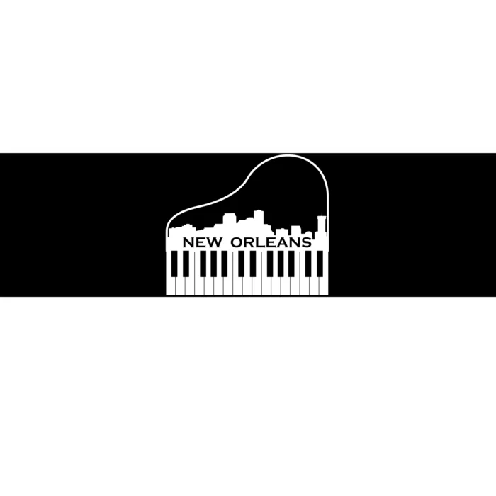 New Orleans Cool Piano Skyline Bumper Sticker