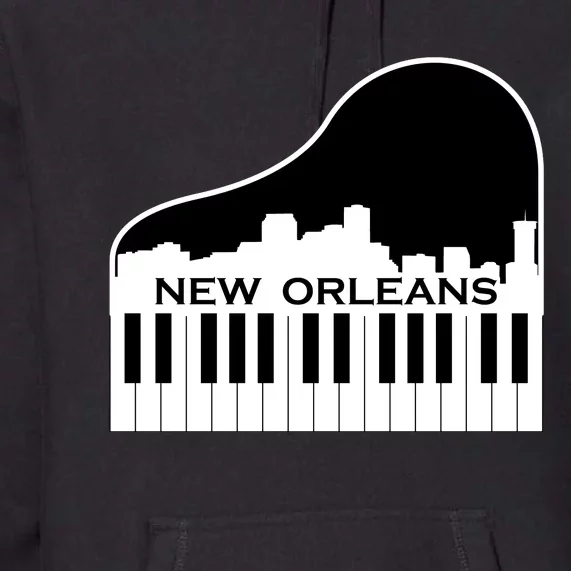 New Orleans Cool Piano Skyline Premium Hoodie