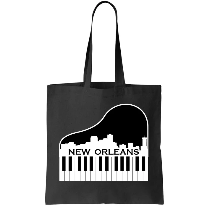 New Orleans Cool Piano Skyline Tote Bag