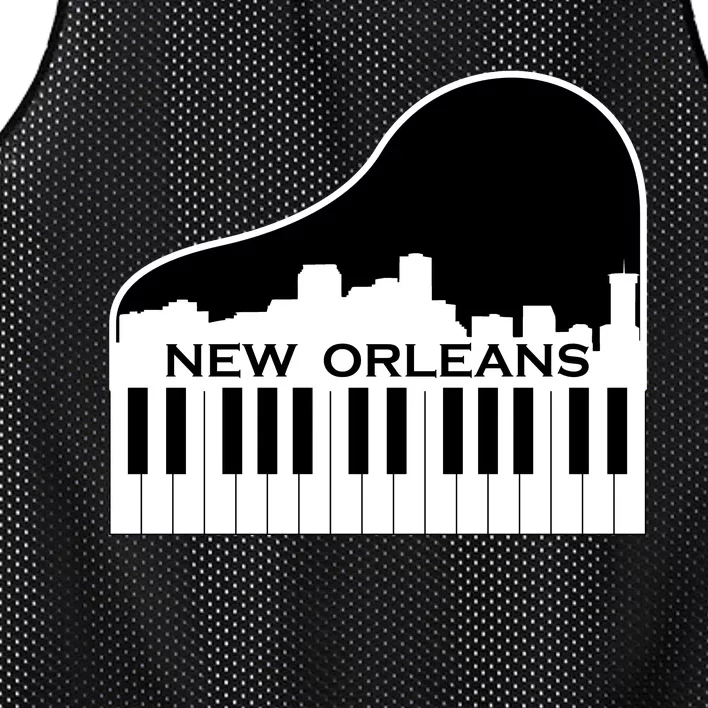 New Orleans Cool Piano Skyline Mesh Reversible Basketball Jersey Tank