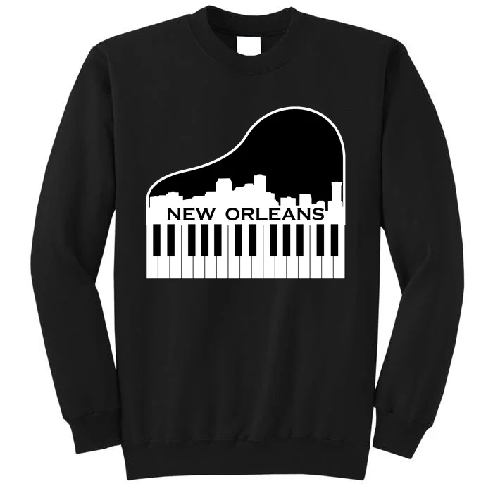 New Orleans Cool Piano Skyline Tall Sweatshirt