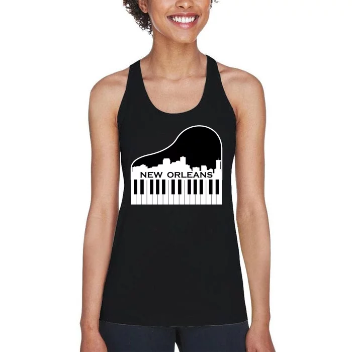 New Orleans Cool Piano Skyline Women's Racerback Tank