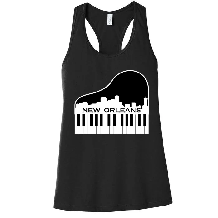 New Orleans Cool Piano Skyline Women's Racerback Tank