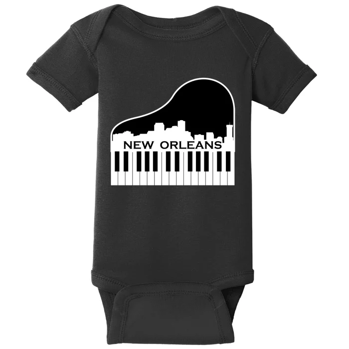 New Orleans Cool Piano Skyline Baby Bodysuit