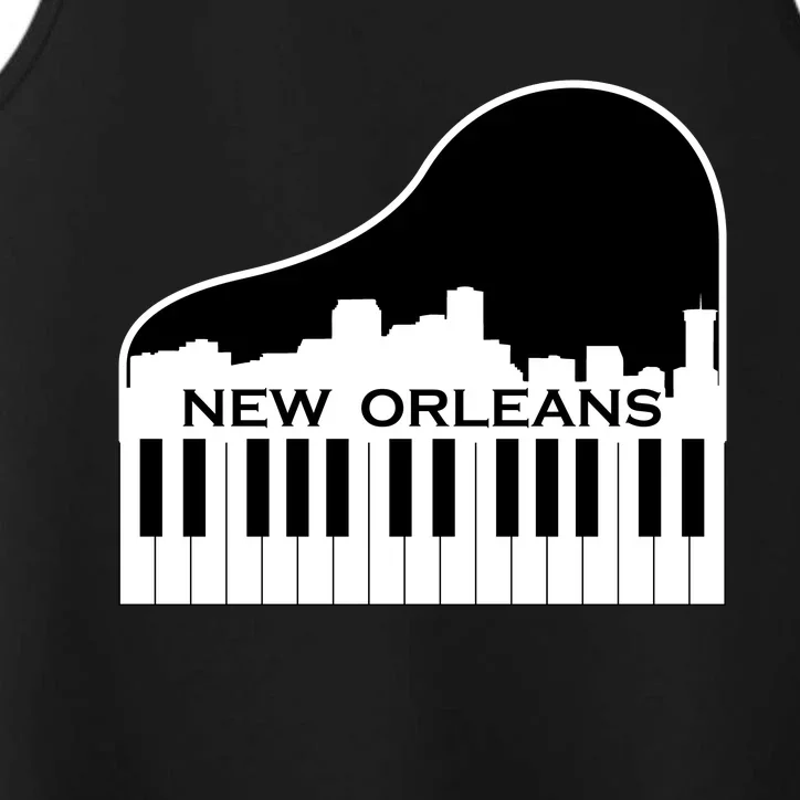 New Orleans Cool Piano Skyline Performance Tank