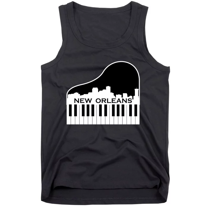 New Orleans Cool Piano Skyline Tank Top