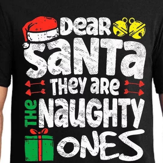 Naughty Ones Christmas Pajamas Dear Santa Xmas Gift Pajama Set