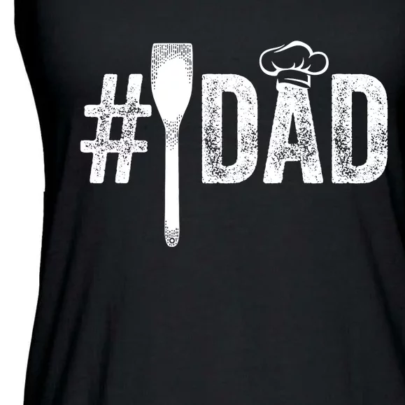 Number One Cooking Dad For Fathers Day #1 Daddy Ladies Essential Flowy Tank