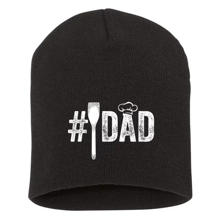 Number One Cooking Dad For Fathers Day #1 Daddy Short Acrylic Beanie