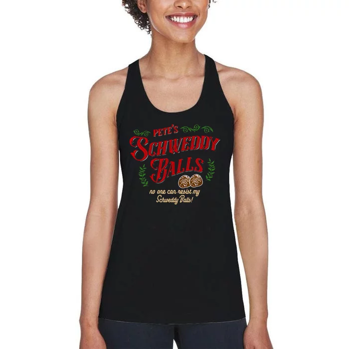 No One Can Resist My Schweddy Balls! Funny Christmas Design Women's Racerback Tank