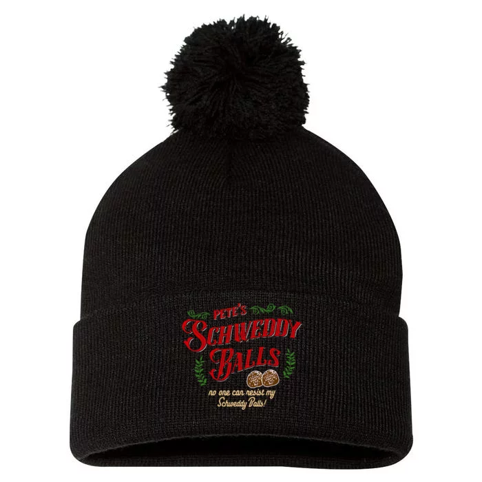 No One Can Resist My Schweddy Balls! Funny Christmas Design Pom Pom 12in Knit Beanie