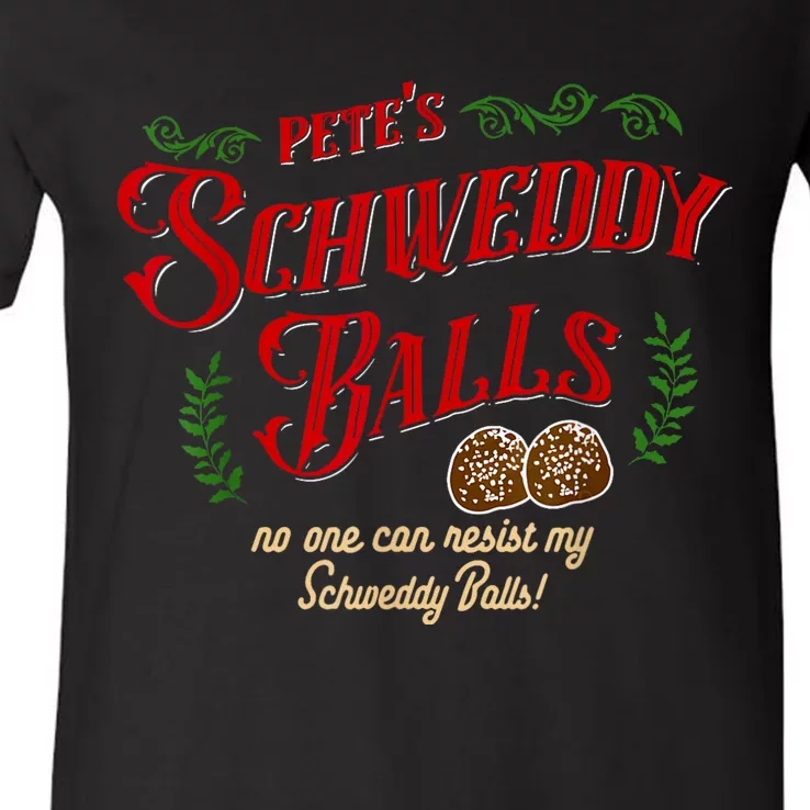 No One Can Resist My Schweddy Balls! Funny Christmas Design V-Neck T-Shirt