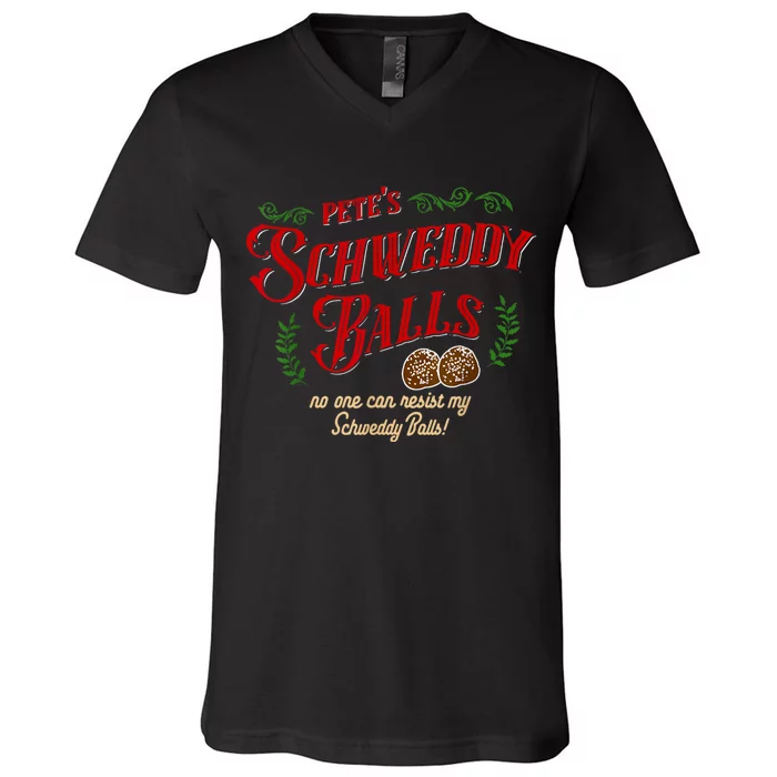 No One Can Resist My Schweddy Balls! Funny Christmas Design V-Neck T-Shirt