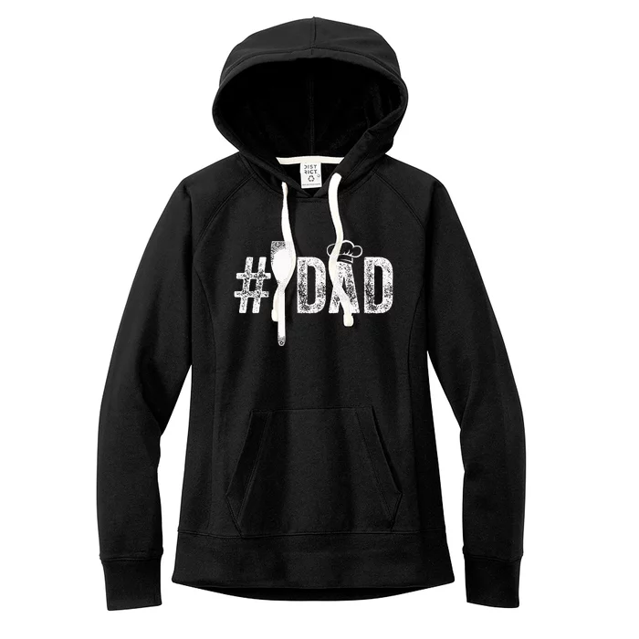 Number One Cooking Dad for Fathers Day 1 Daddy Women's Fleece Hoodie