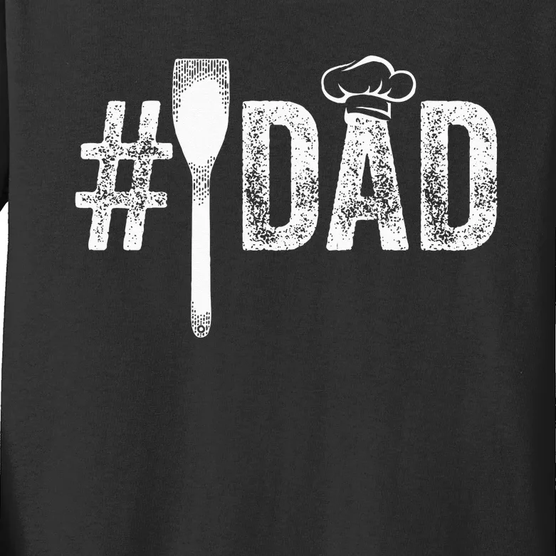 Number One Cooking Dad for Fathers Day 1 Daddy Kids Long Sleeve Shirt