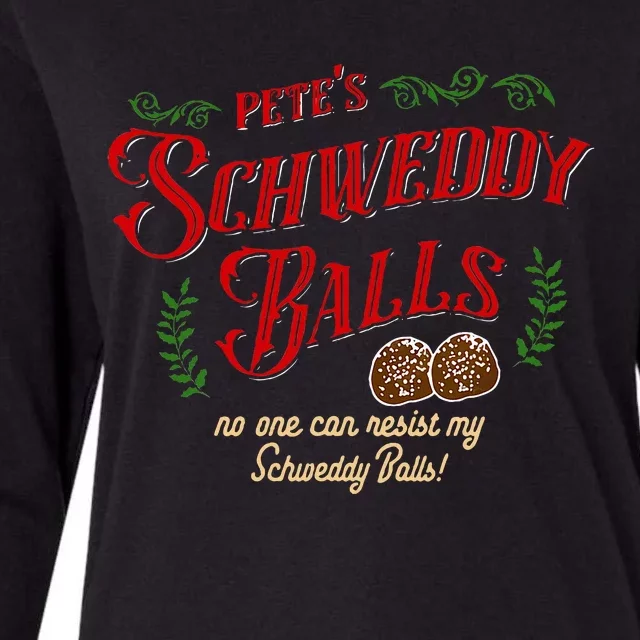 No One Can Resist my Schweddy Balls! Funny Christmas Design Womens Cotton Relaxed Long Sleeve T-Shirt