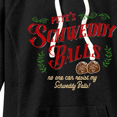 No One Can Resist my Schweddy Balls! Funny Christmas Design Women's Fleece Hoodie