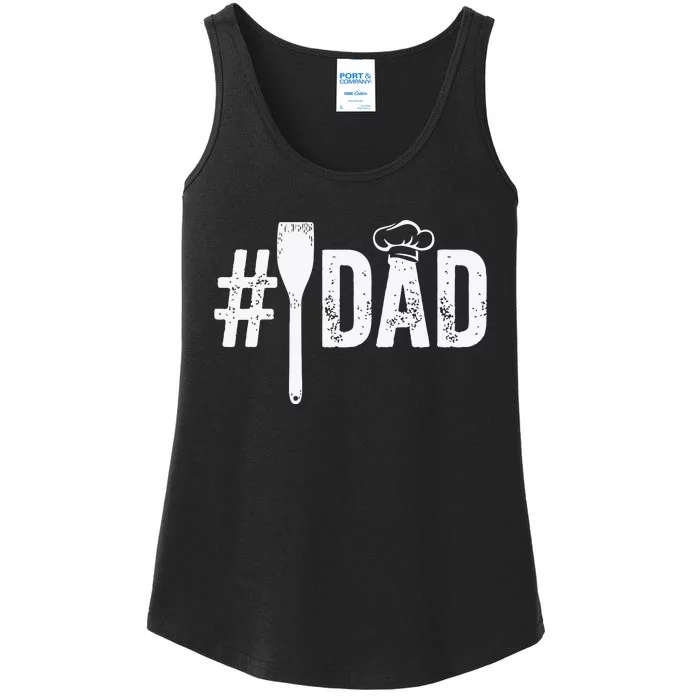 Number One Cooking Dad For Fathers Day Ladies Essential Tank