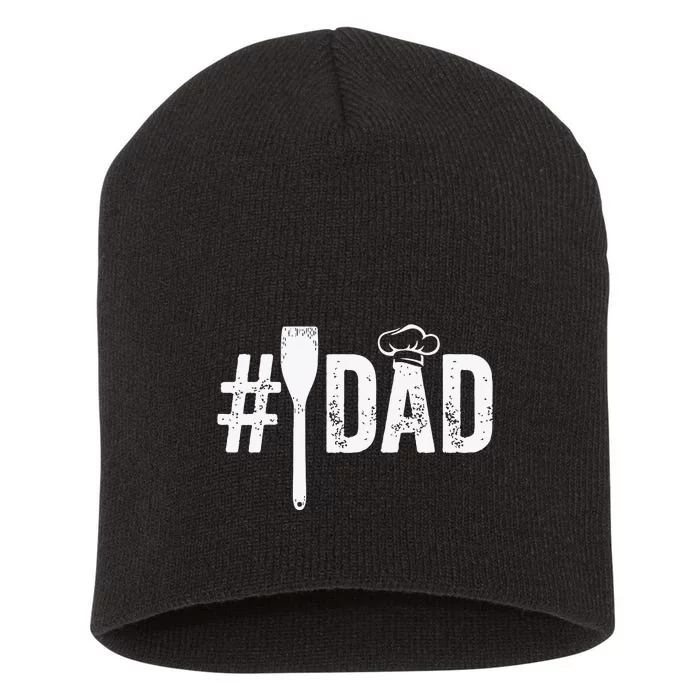 Number One Cooking Dad For Fathers Day Short Acrylic Beanie