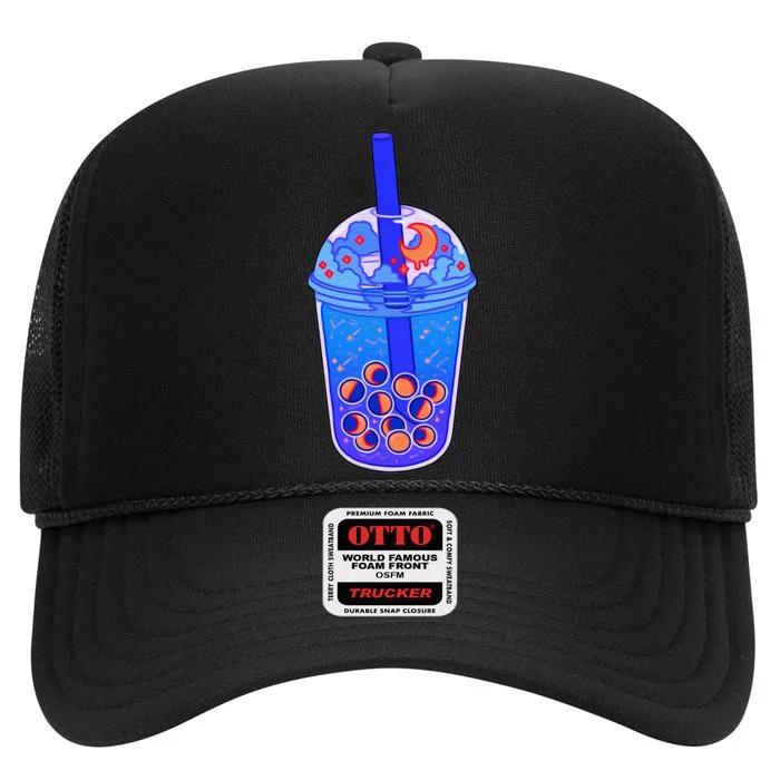 Nocturn Boba Tea High Crown Mesh Trucker Hat