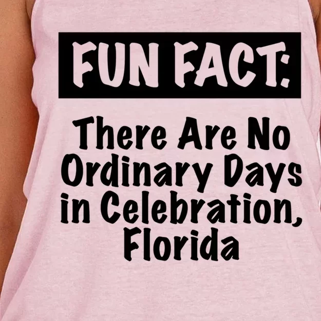 No Ordinary Days In Celebration Florida Pun Fl Joke Gift Women's Knotted Racerback Tank