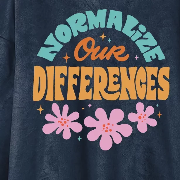 Normalize Our Differences Hooded Wearable Blanket