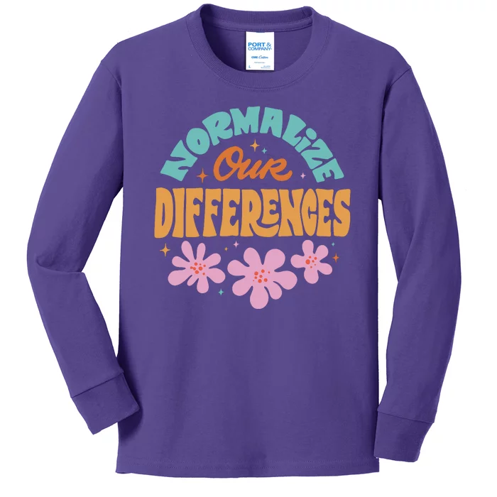 Normalize Our Differences Kids Long Sleeve Shirt