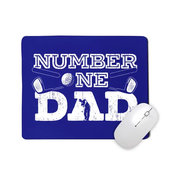 Number One Dad Golf Father Golfing Daddy Gift Mousepad