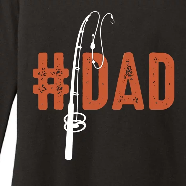 Number One Dad Funny Trendy Fishing Rod Gift Womens CVC Long Sleeve Shirt