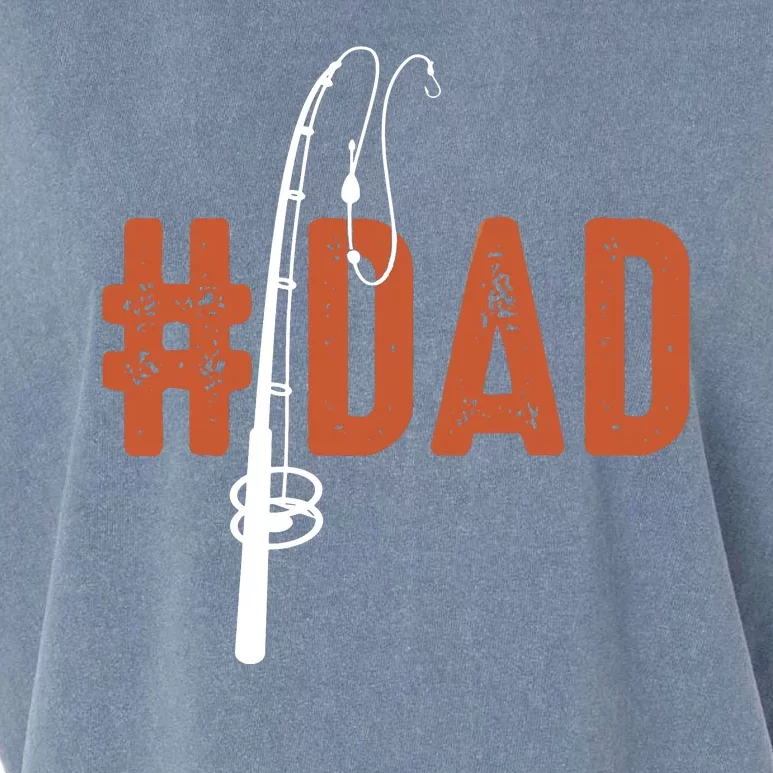 Number One Dad Funny Trendy Fishing Rod Gift Garment-Dyed Women's Muscle Tee