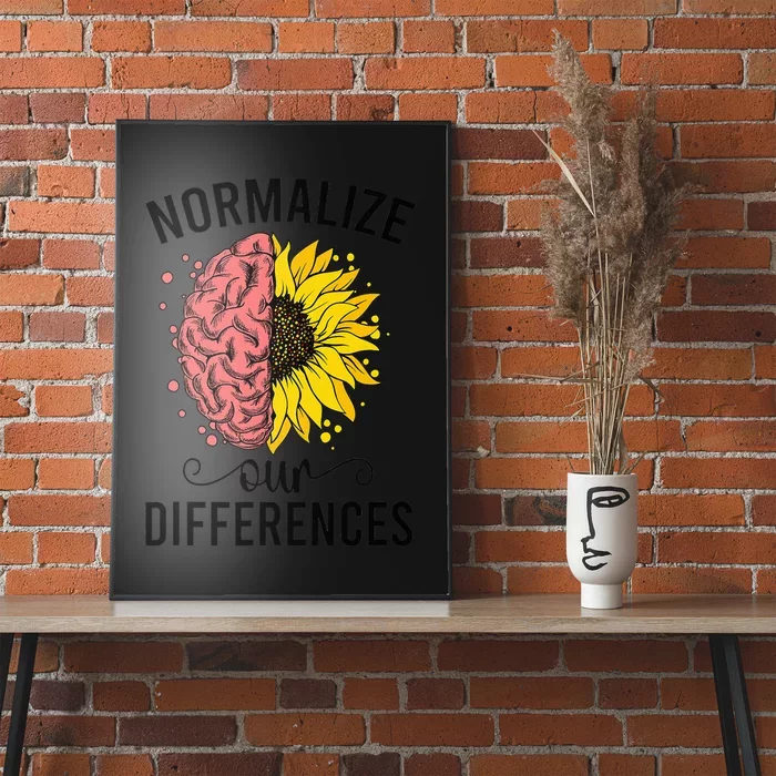 Normalize Our Differences Neurodiversity Neurodivergent Poster