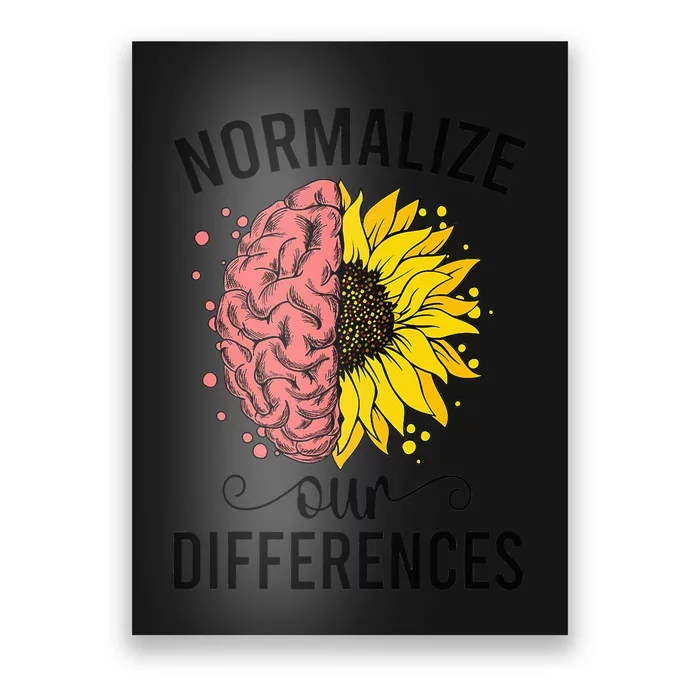 Normalize Our Differences Neurodiversity Neurodivergent Poster