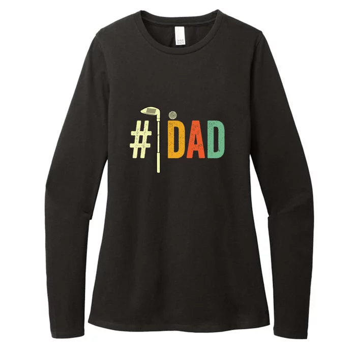 Number One Dad Golf Vintage Gif For Dad Father's Day Womens CVC Long Sleeve Shirt