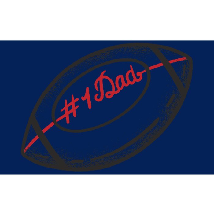 Number One Dad Football Gift Bumper Sticker